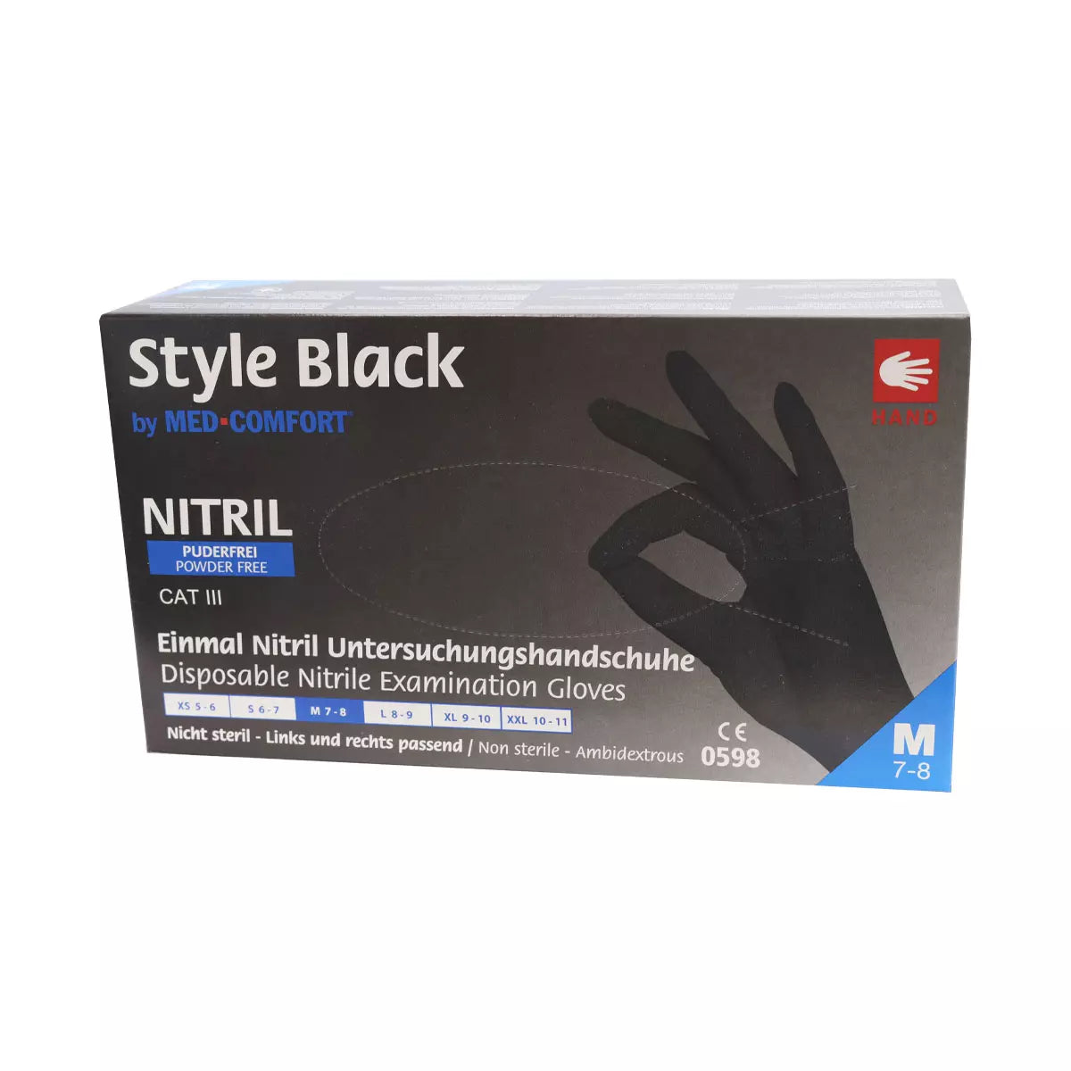 Nitril Handschuh Schwarz - Unsteril - AMPri Med-Comfort