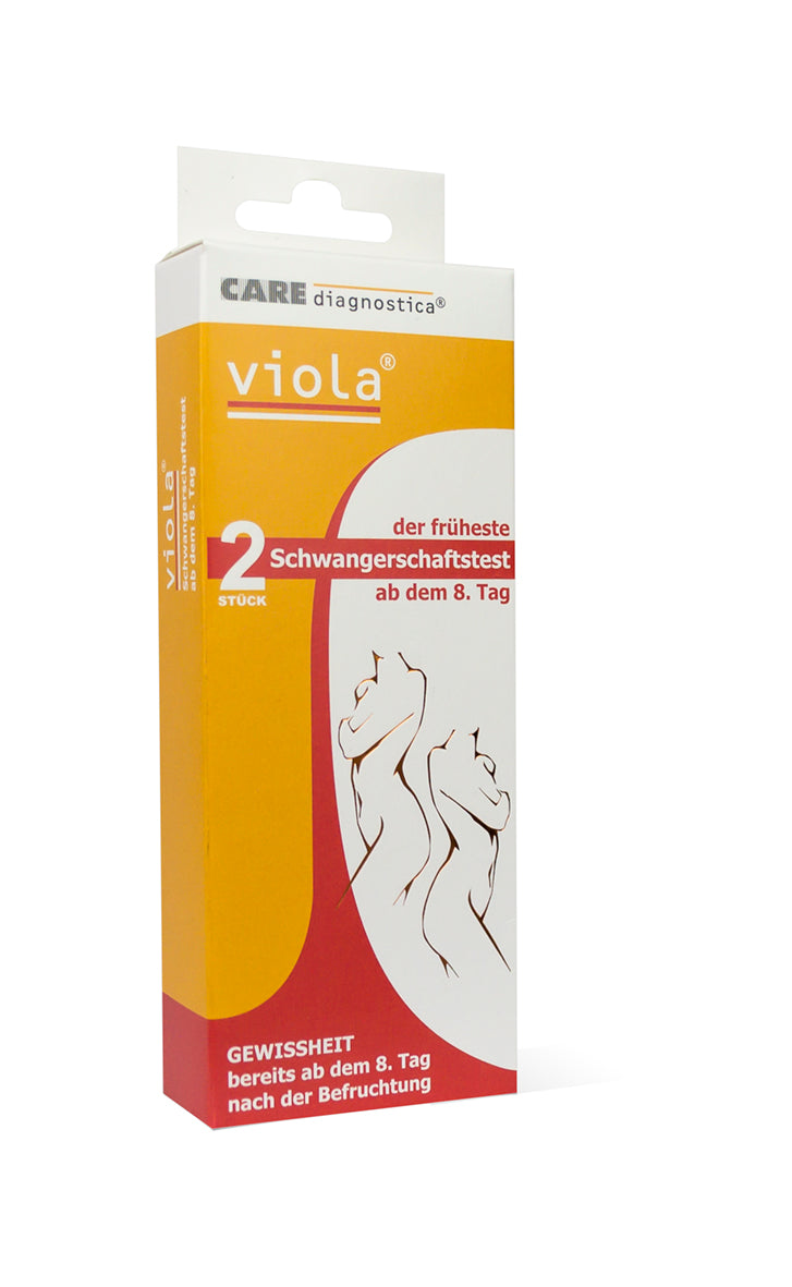 Viola Schwangerschaftstest ab den 8. Tag nach der Befruchtung 2 Stück / Packung