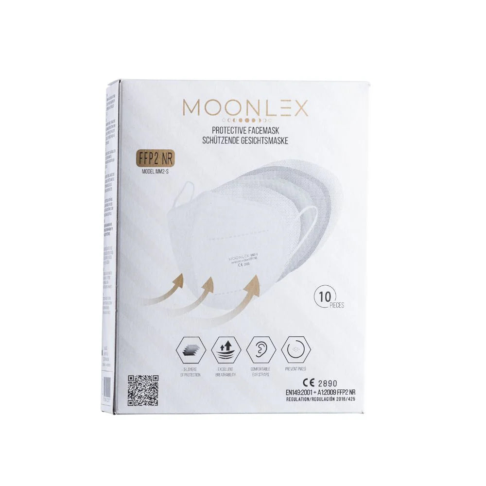 Moonlex FFP2 Maske 5-Lagig, weiß, einzeln verpackt