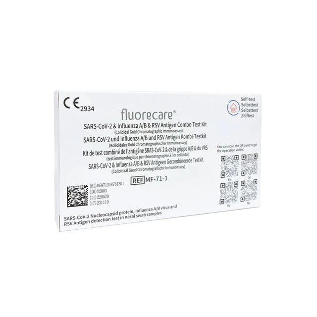 Fluorecare-Test zum Erkennen von SARS-CoV-2 | Influenza A/B & RSV Viren