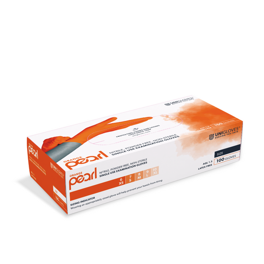 Unigloves PEARL® Nitril Handschuhe Orange