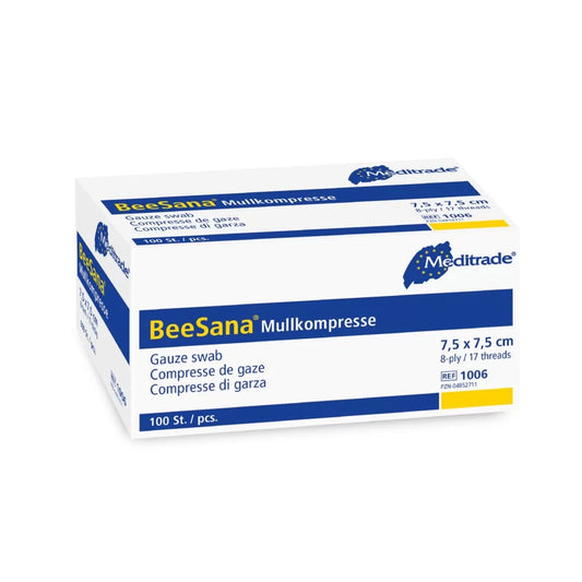 BeeSana Mullkompresse, unsteril, 10 x 10 cm