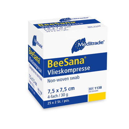 BeeSana Vlieskompresse 7,5 x 7,5 cm, unsteril